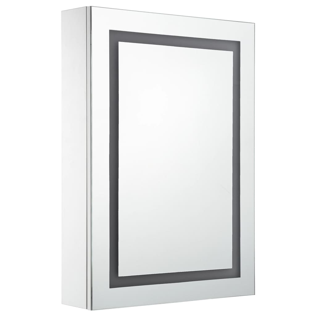 vidaXL LED Bathroom Mirror Cabinet 19.7"x5.1"x27.6"-1