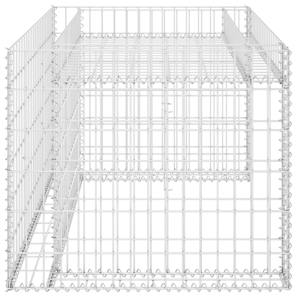 vidaXL Lawn Mower Garage with Raised Bed 43.3"x31.5"x23.6" Steel Wire-3