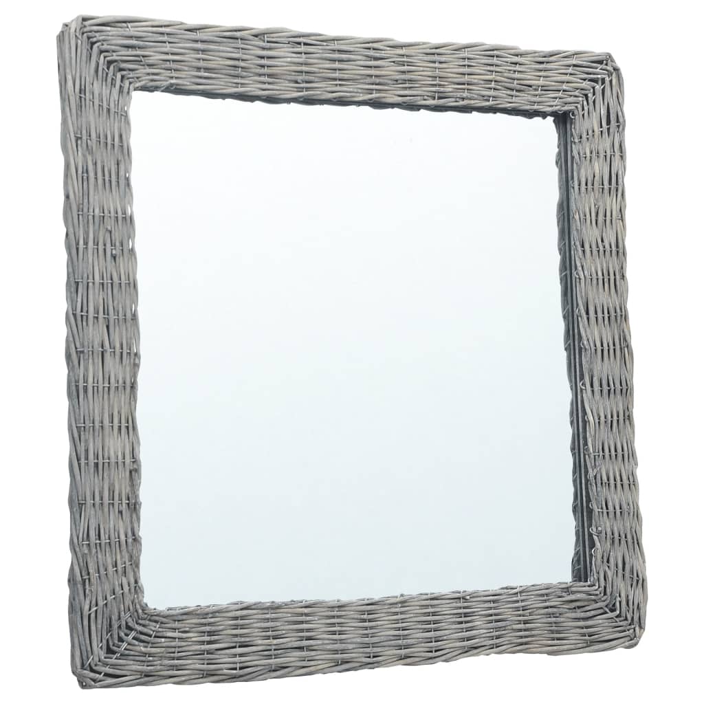 vidaXL Decorative Mirror Wall Mirror Bathroom Hallway Mirror Wicker Frame-3