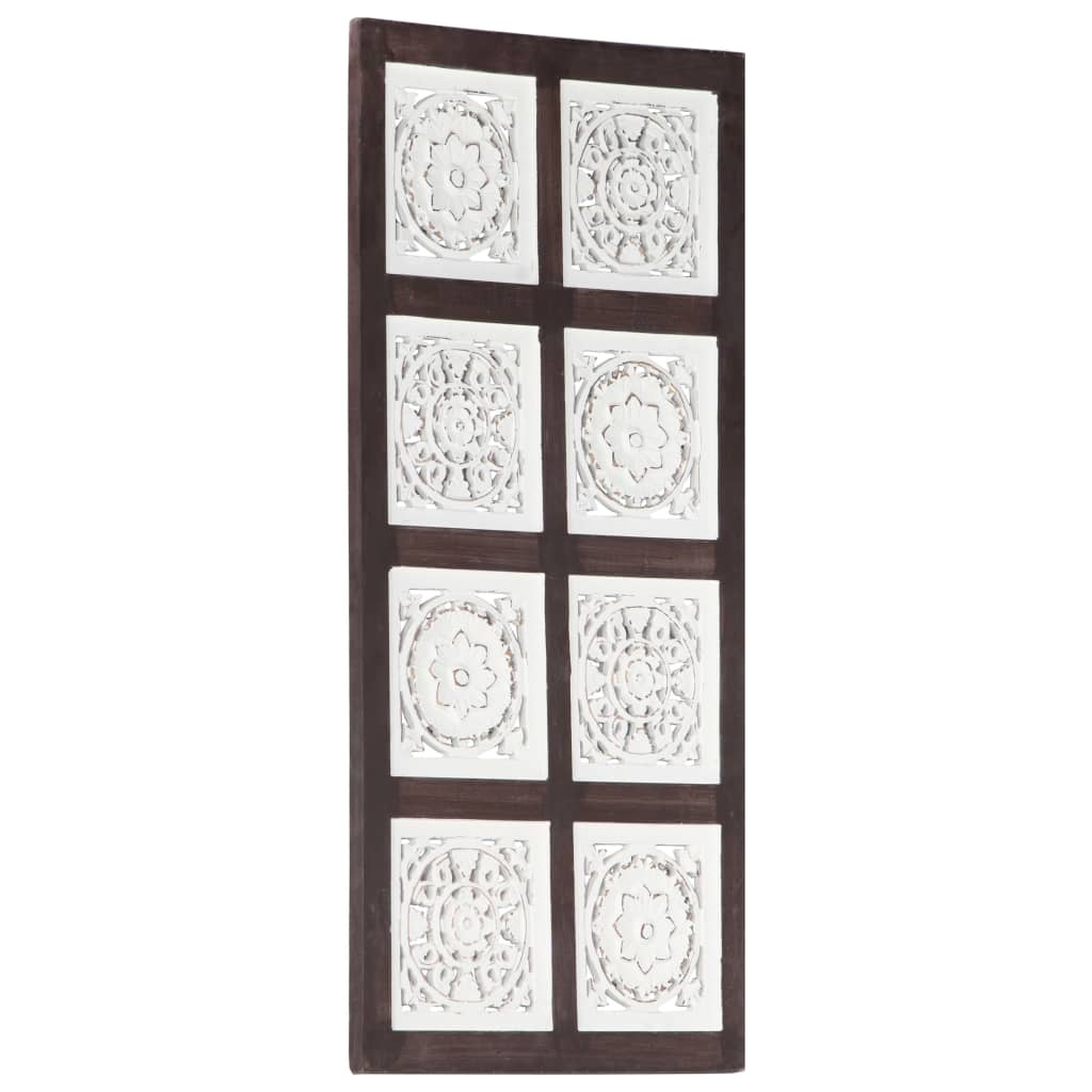 vidaXL Wall Panel Decorative Panel with Hand-Carved Design Framed Wall Art-8