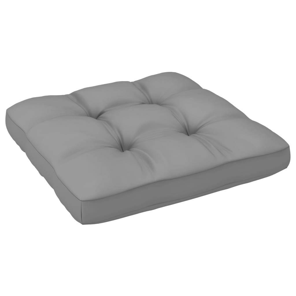 vidaXL Pallet Cushion Gray 22.8"x22.8"x3.9" Fabric-2