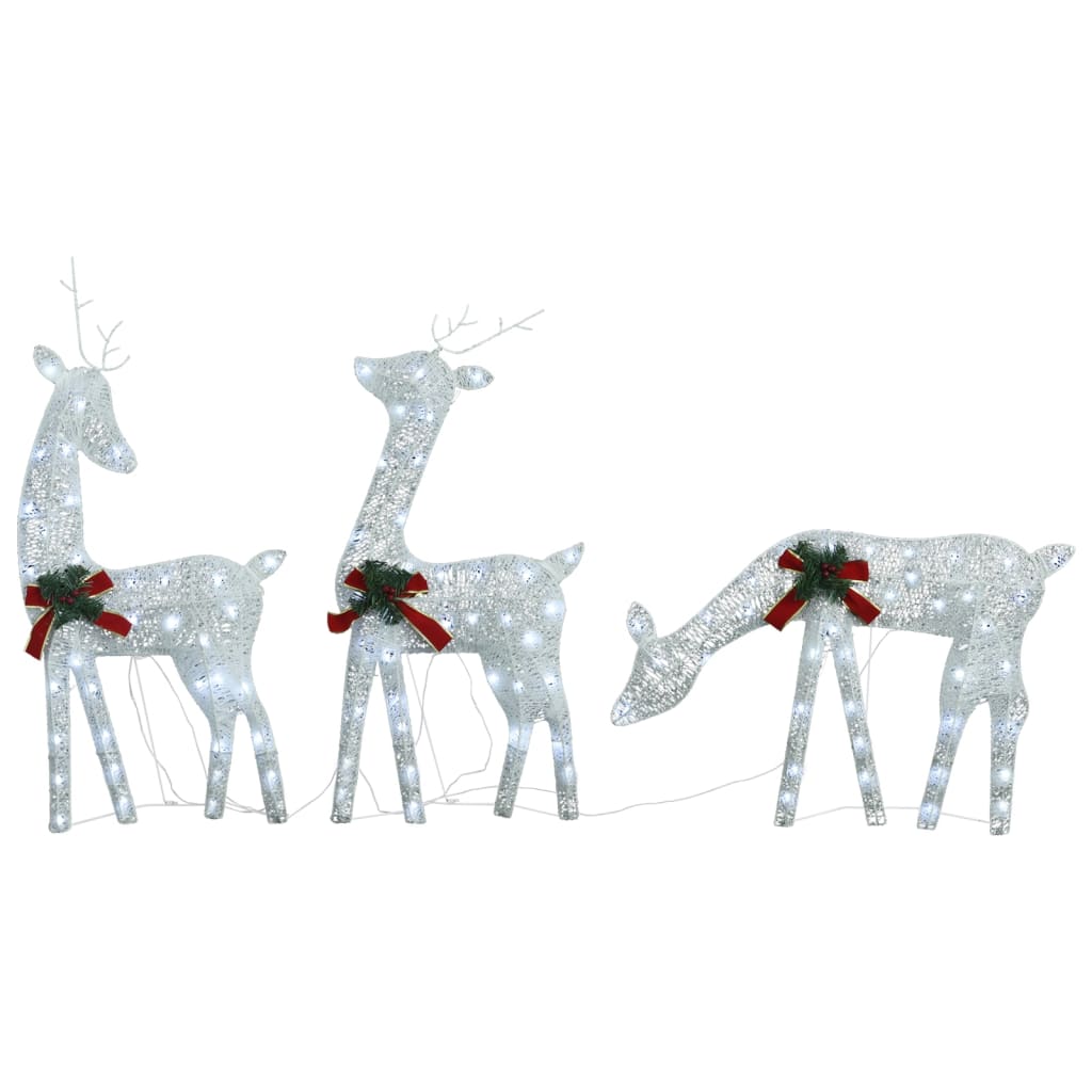 vidaXL Christmas Decoration Reindeer Family Christmas Lighting with LEDs Mesh-1