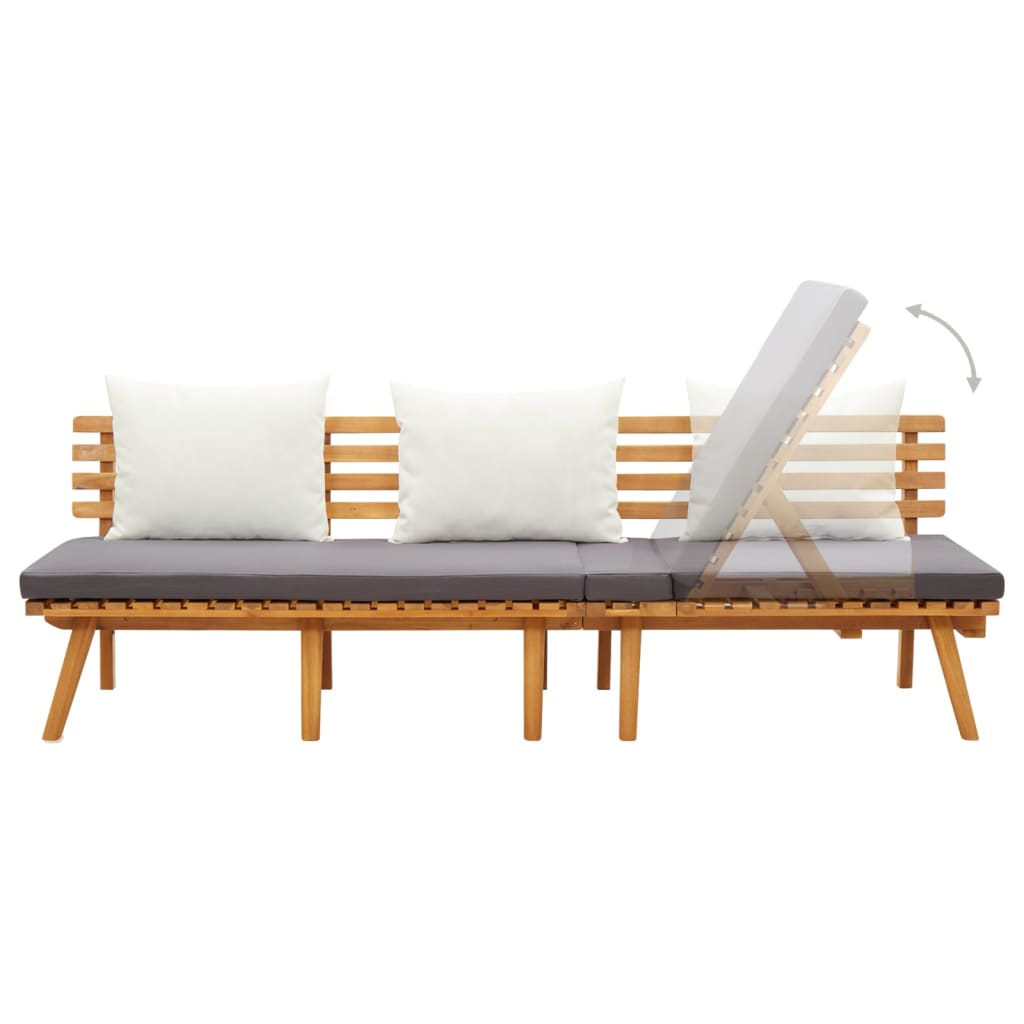 vidaXL Garden Day Bed 78.7"x25.6" Solid Wood Acacia-2