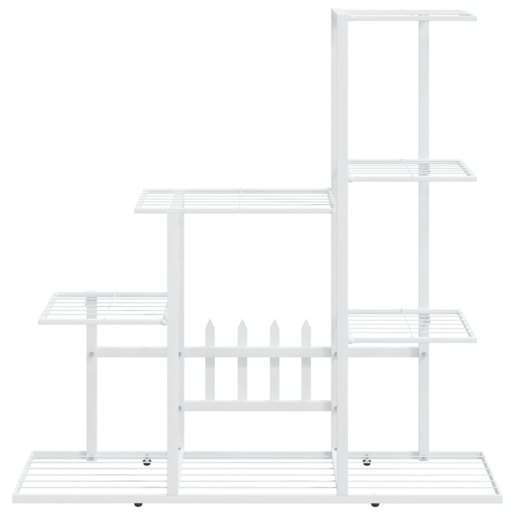 vidaXL Flower Stand 37.2"x9.8"x34.6" White Metal-1