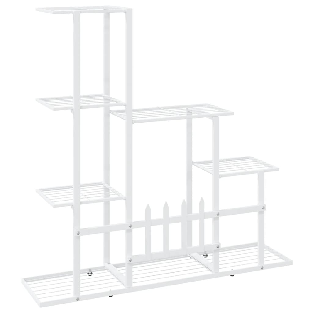 vidaXL Flower Stand 37.2"x9.8"x34.6" White Metal-3