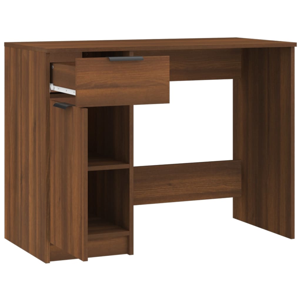 vidaXL Desk Writing Computer Table Furniture for Home Office Engineered Wood-1