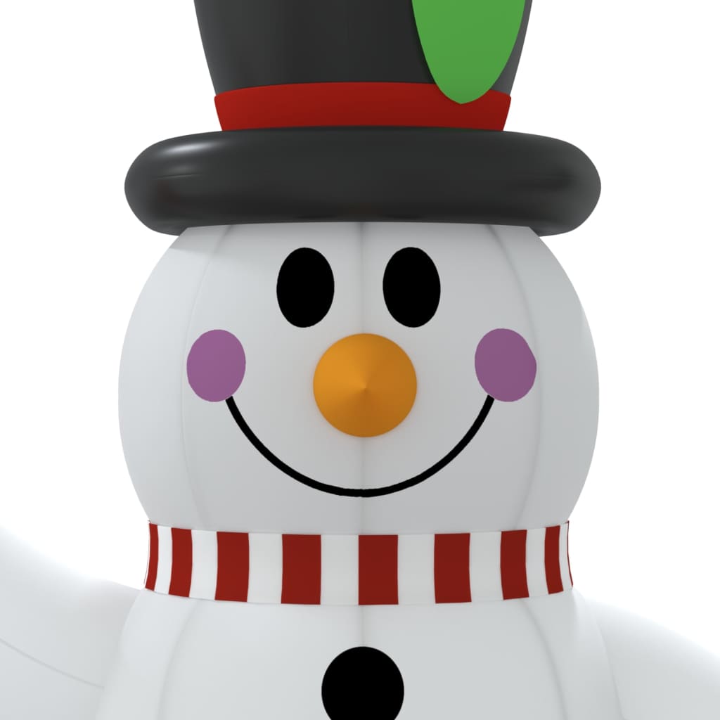 vidaXL Inflatable Snowman Holiday Blow up Ornaments Decorations with LEDs-4