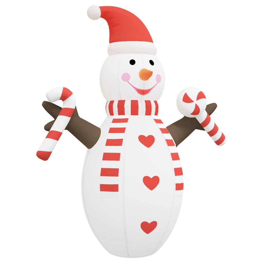 vidaXL Christmas Inflatable Snowman with LEDs 248"-3