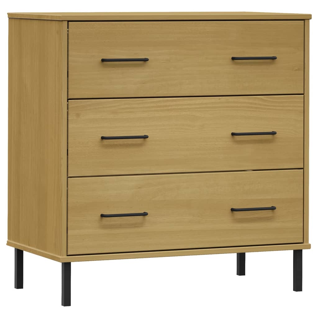 vidaXL Sideboard Chest of Drawers Storage Cabinet with Drawers Solid Wood OSLO-1