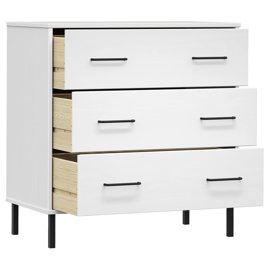 vidaXL Sideboard Chest of Drawers Storage Cabinet with Drawers Solid Wood OSLO-3