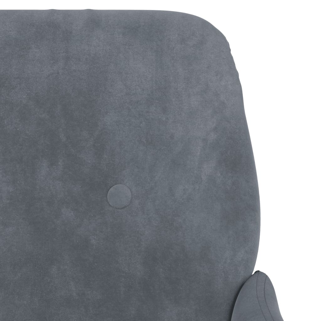 vidaXL Armchair Dark Gray 24.4"x31.1"x31.1" Velvet-4