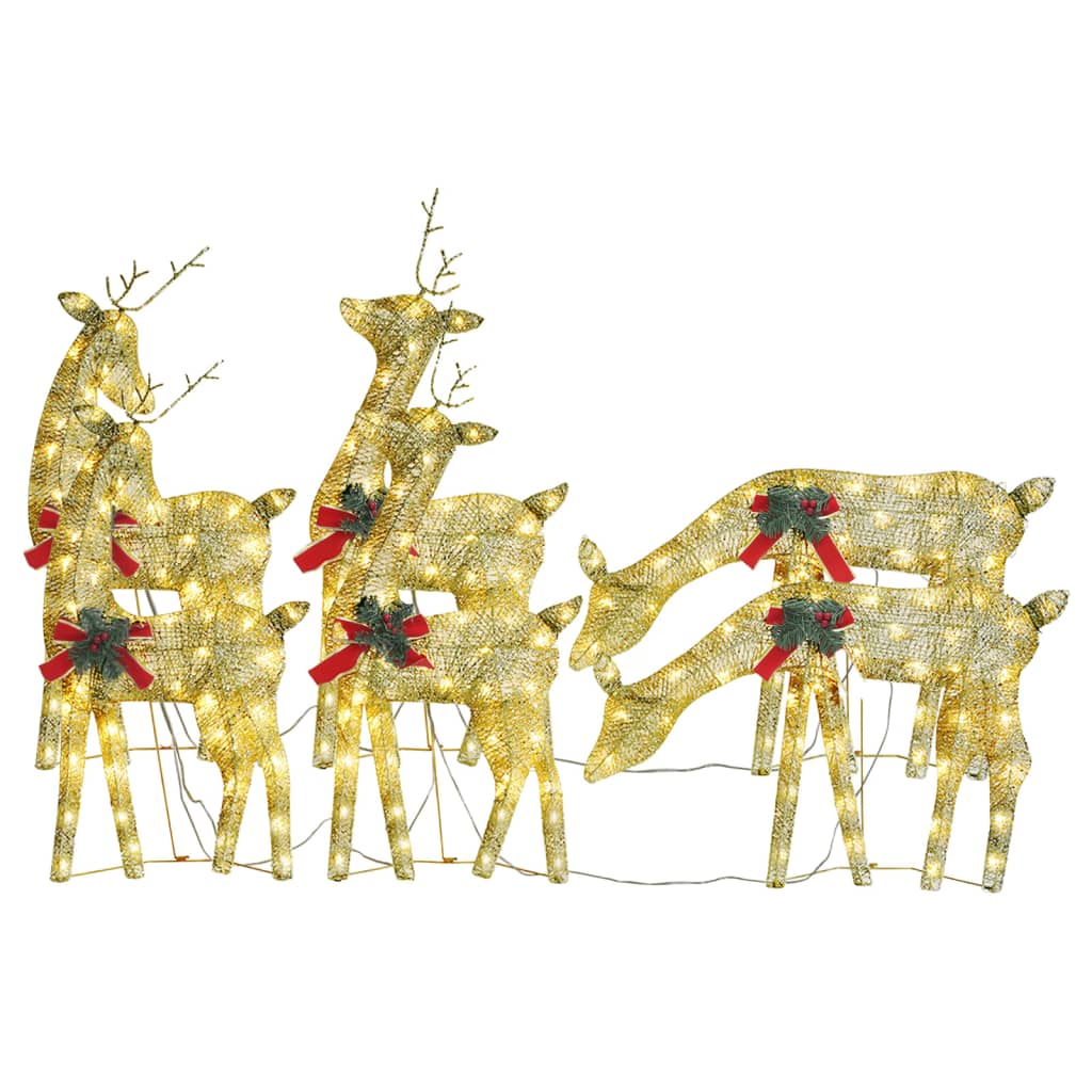 vidaXL Christmas Decoration Reindeer Family Christmas Lighting with LEDs Mesh-3