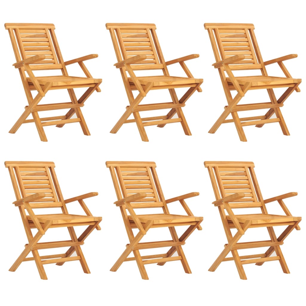 vidaXL 7 Piece Patio Dining Set Solid Wood Teak-1