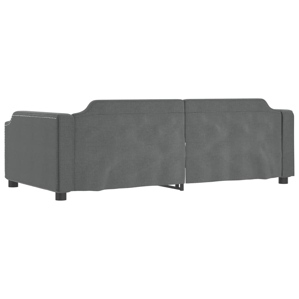 vidaXL Day Bed Dark Gray 39.4"x74.8" Twin Fabric-3