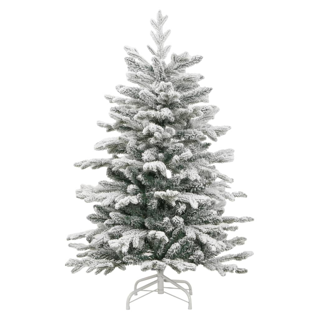 vidaXL Artificial Hinged Christmas Tree with Flocked Snow 70.9"-3