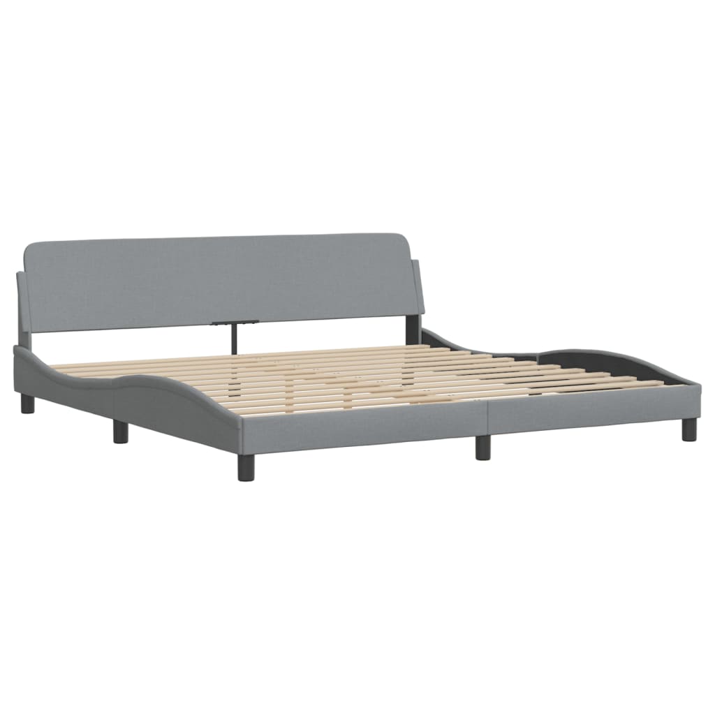 vidaXL Bed Frame with Headboard Dark Gray 39.4"x79.9" Twin XL Fabric-51