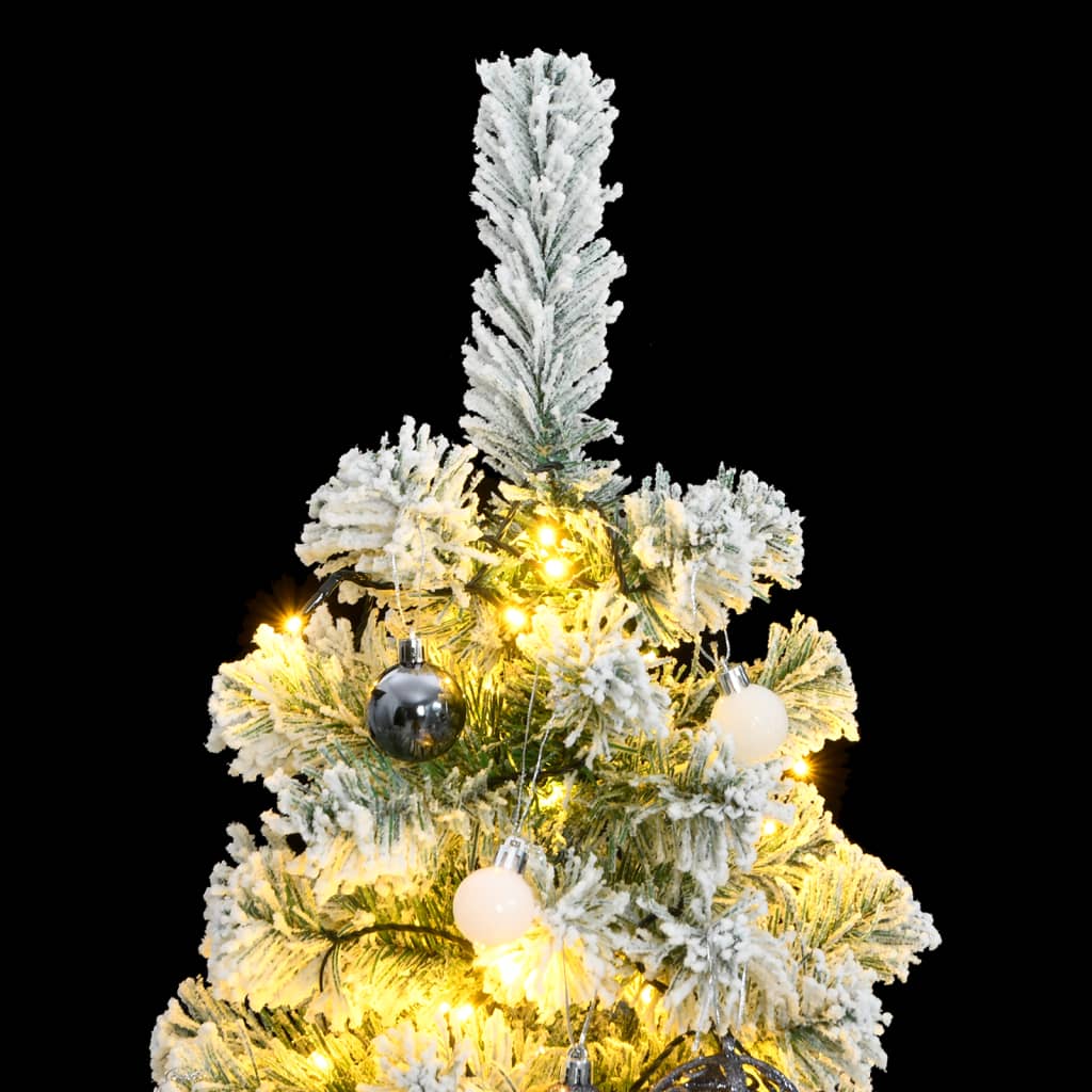 vidaXL Artificial Hinged Christmas Tree 150 LEDs & Ball Set 47.2"-2