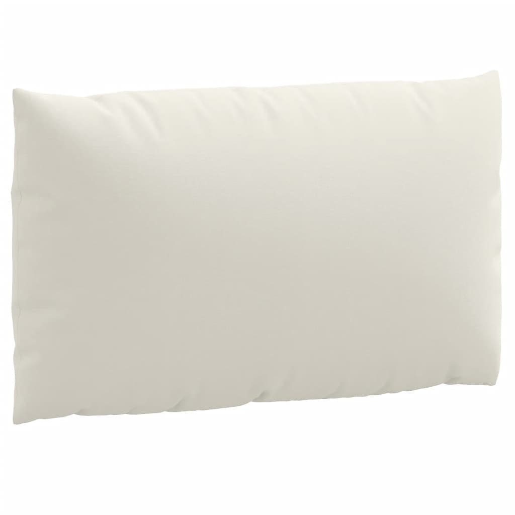 vidaXL Pallet Cushions 2 pcs Melange Cream Fabric-4