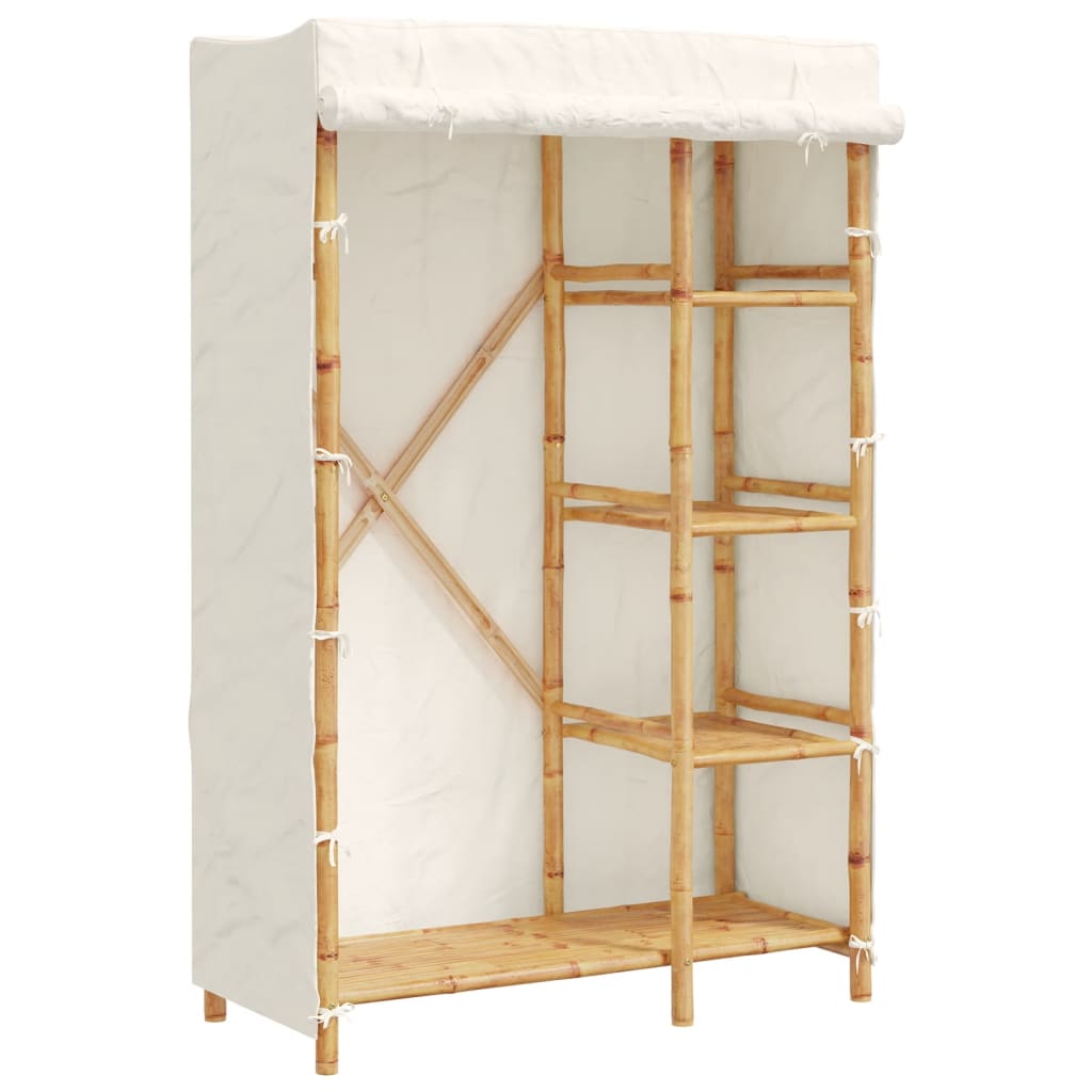 vidaXL Wardrobe 43.3"x17.7"x66.9" Bamboo-1