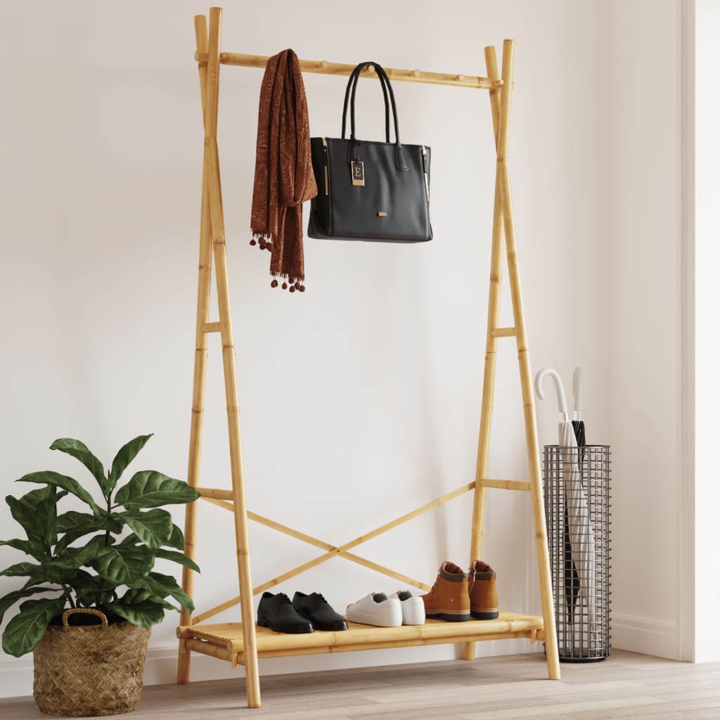 vidaXL Clothes Rack with Shelf 40.2"x19.7"x74.8" Bamboo-0