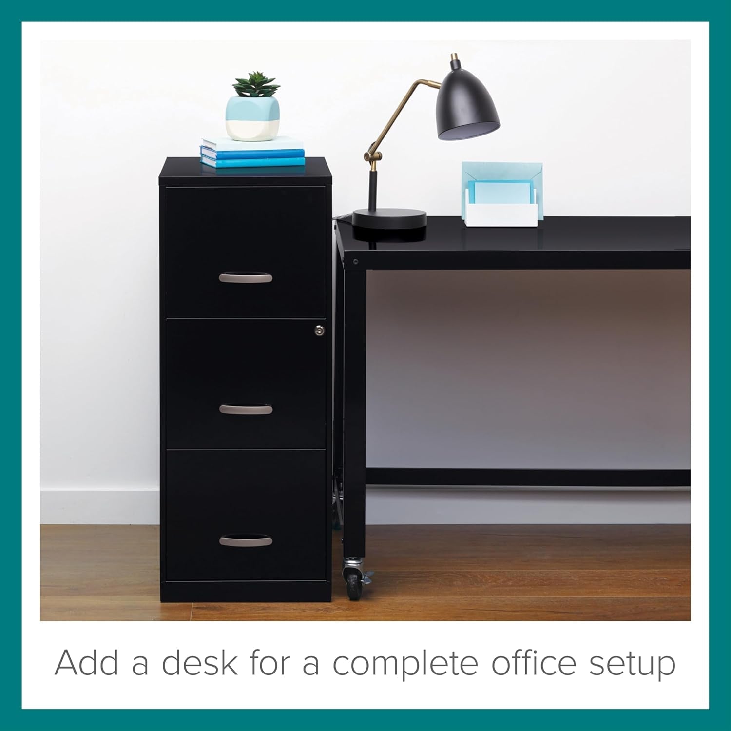 SOHO 18 Inch 3 Drawer Vertical File Cabinet With Lock