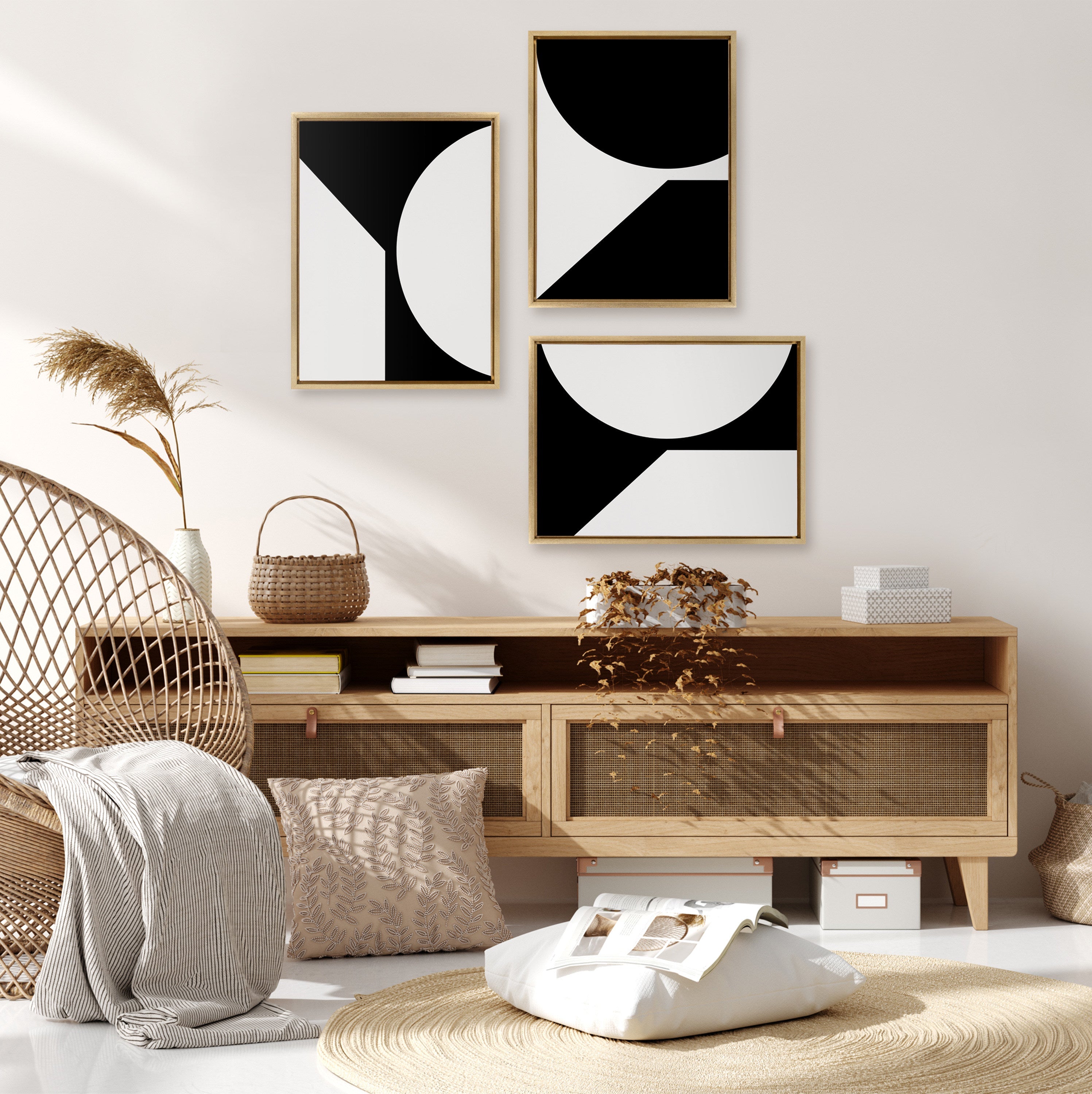 Sylvie Minimal Max Mod Set Framed Canvas by The Creative Bunch Studio
