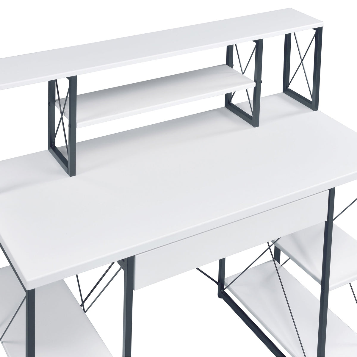 White and Black Recording Studio Desk