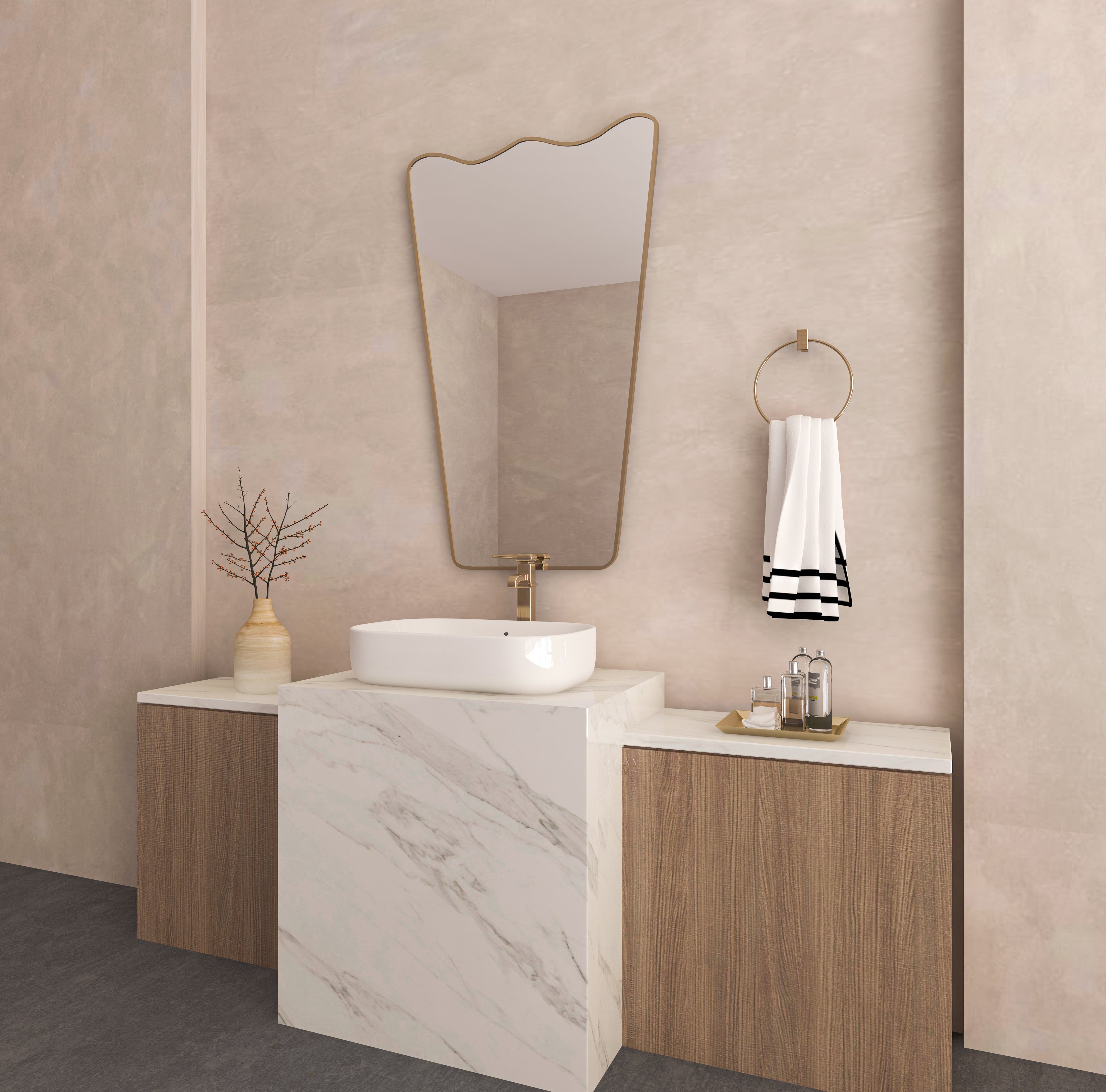 Wavy Irregular Mirror Asymmetrical Mirror Home Decor