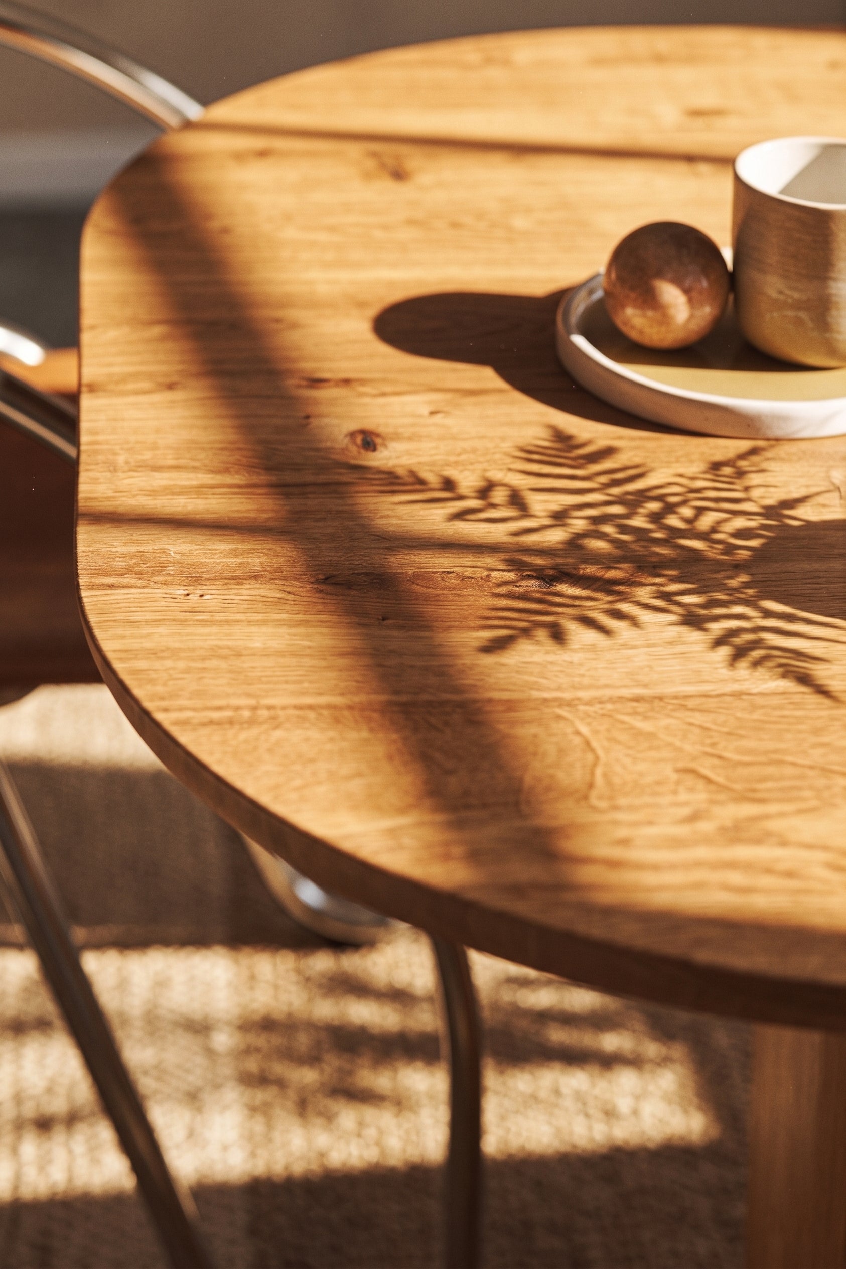 Oval Solid Wood Dining Table