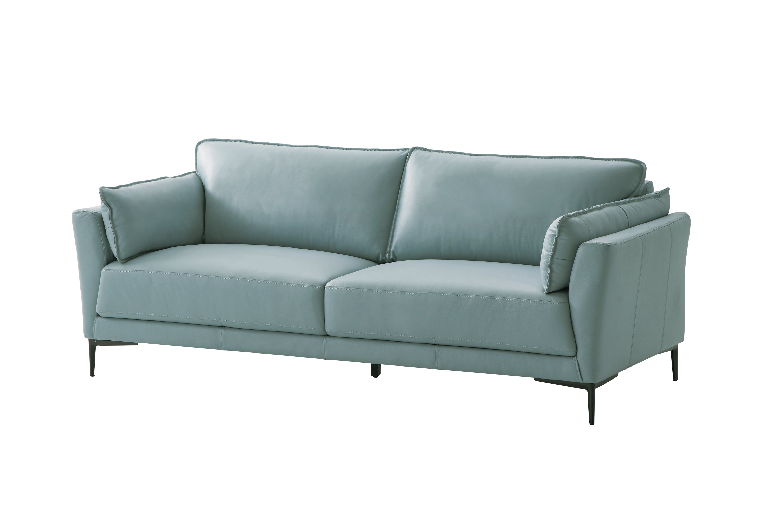 ACME Mesut Sofa, Light Blue Top Grain Leather-0