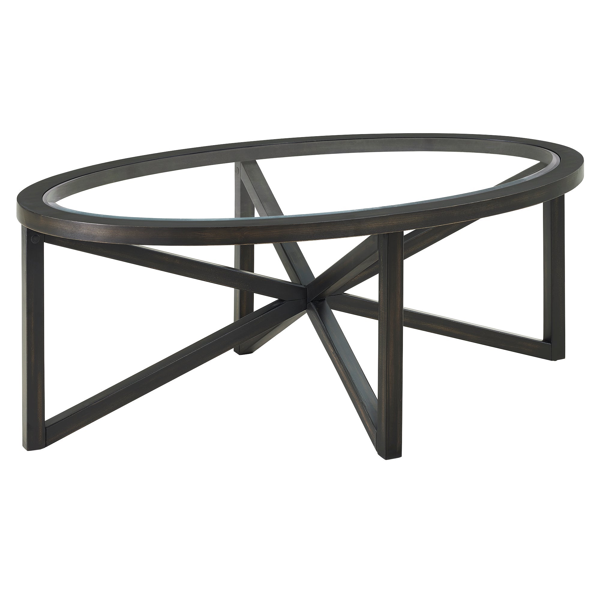 Modern Simple Tempered Glass Coffee Table-0