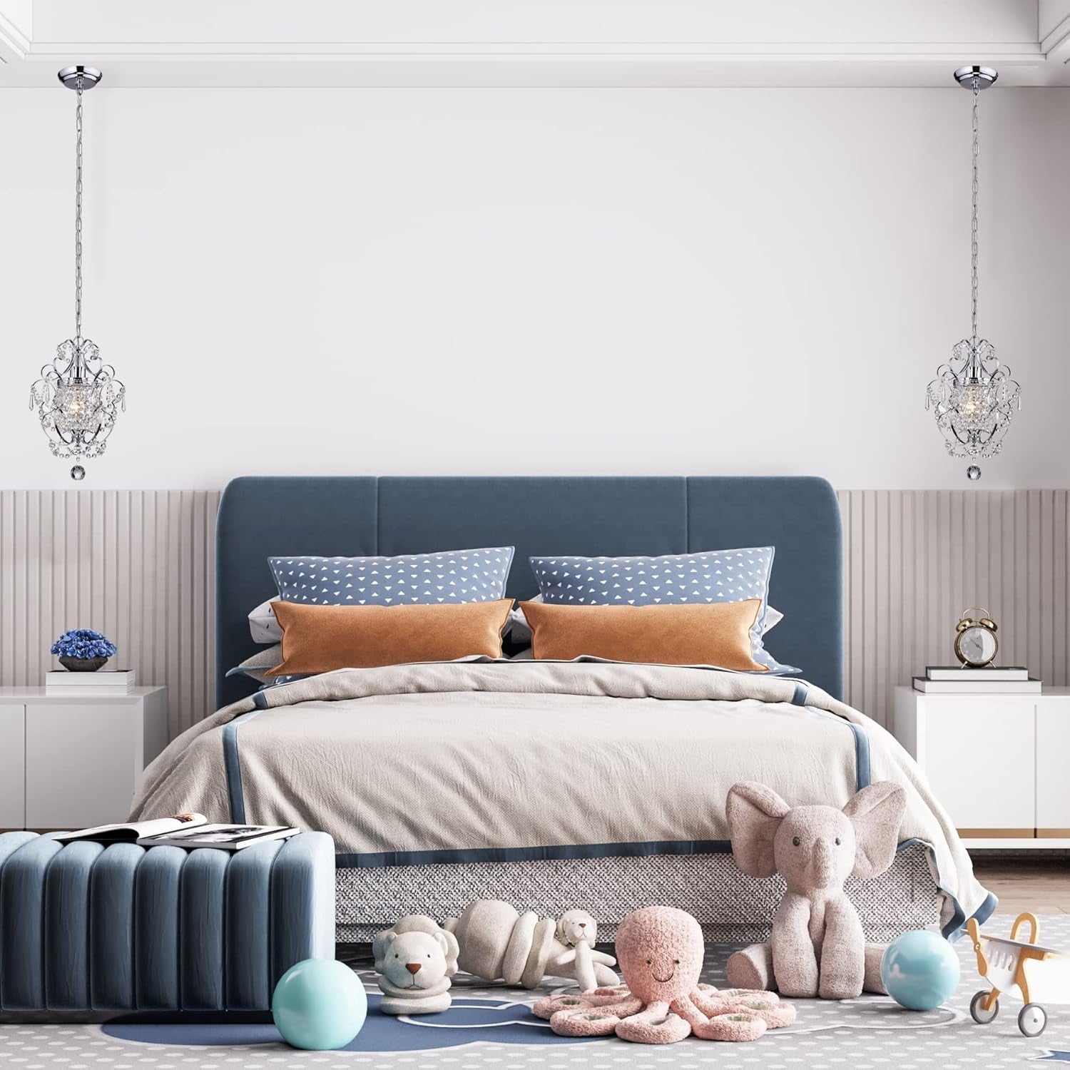 Amorette Chrome Crystal Chandelier Fixture 1 Light-1