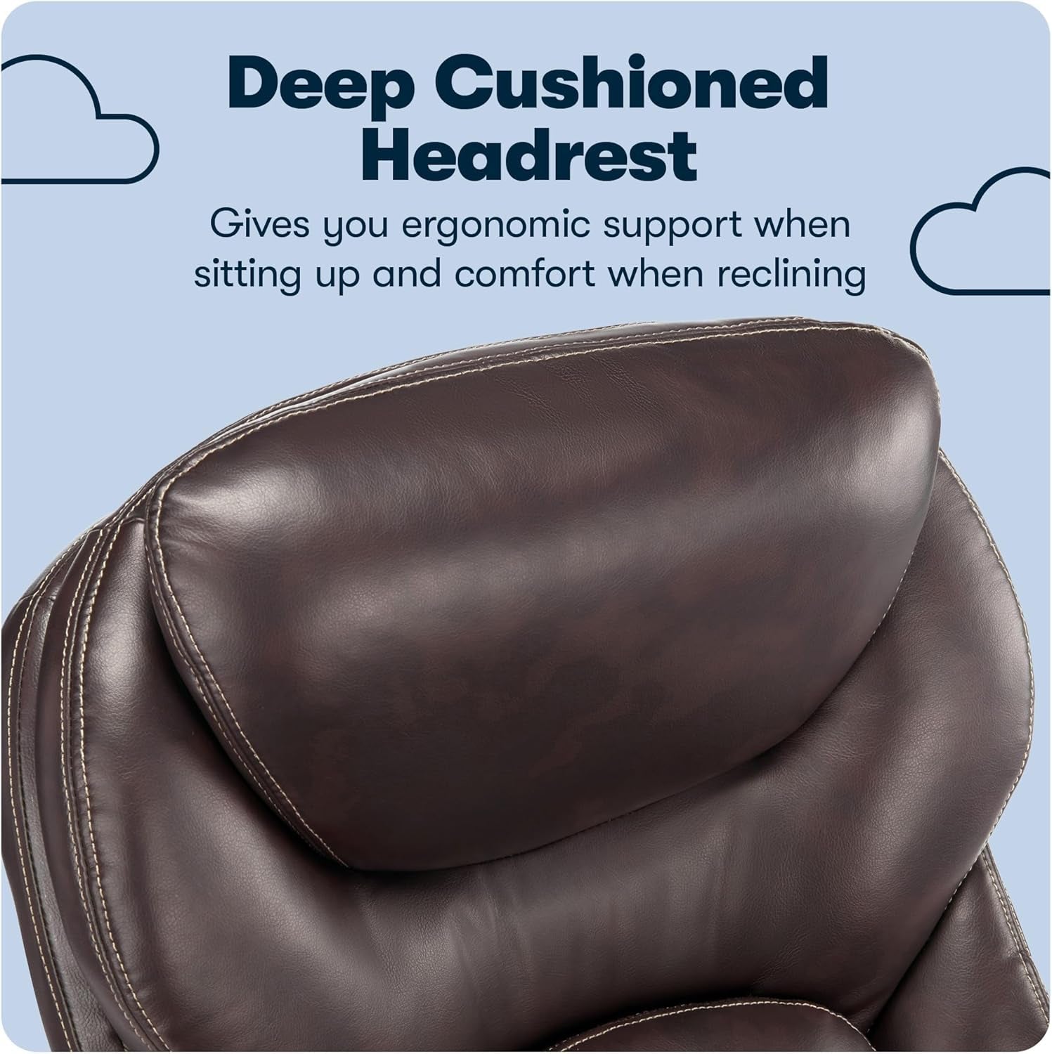 Claremont Ergonomic Office Chair Lumbar Support Chestnut