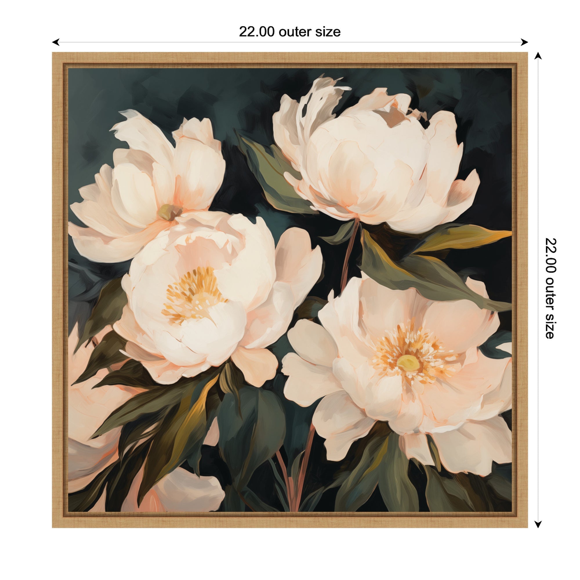 Sylvie Beautiful Painterly Floral Bouquets 2 Framed Canvas by The Creative Bunch Studio