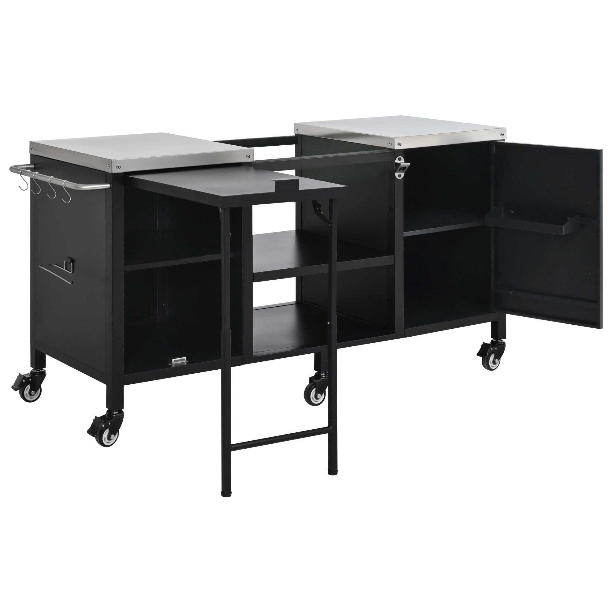 K&K 72.4' Large Grill Table for Big Green Egg