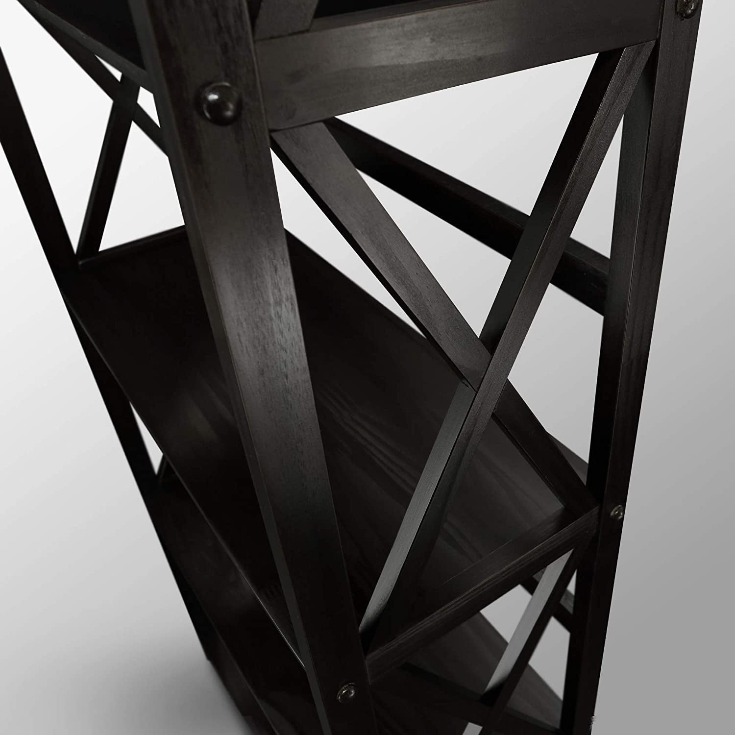 Eight Shelf Bookcase Solid Wood Construction For Home Office