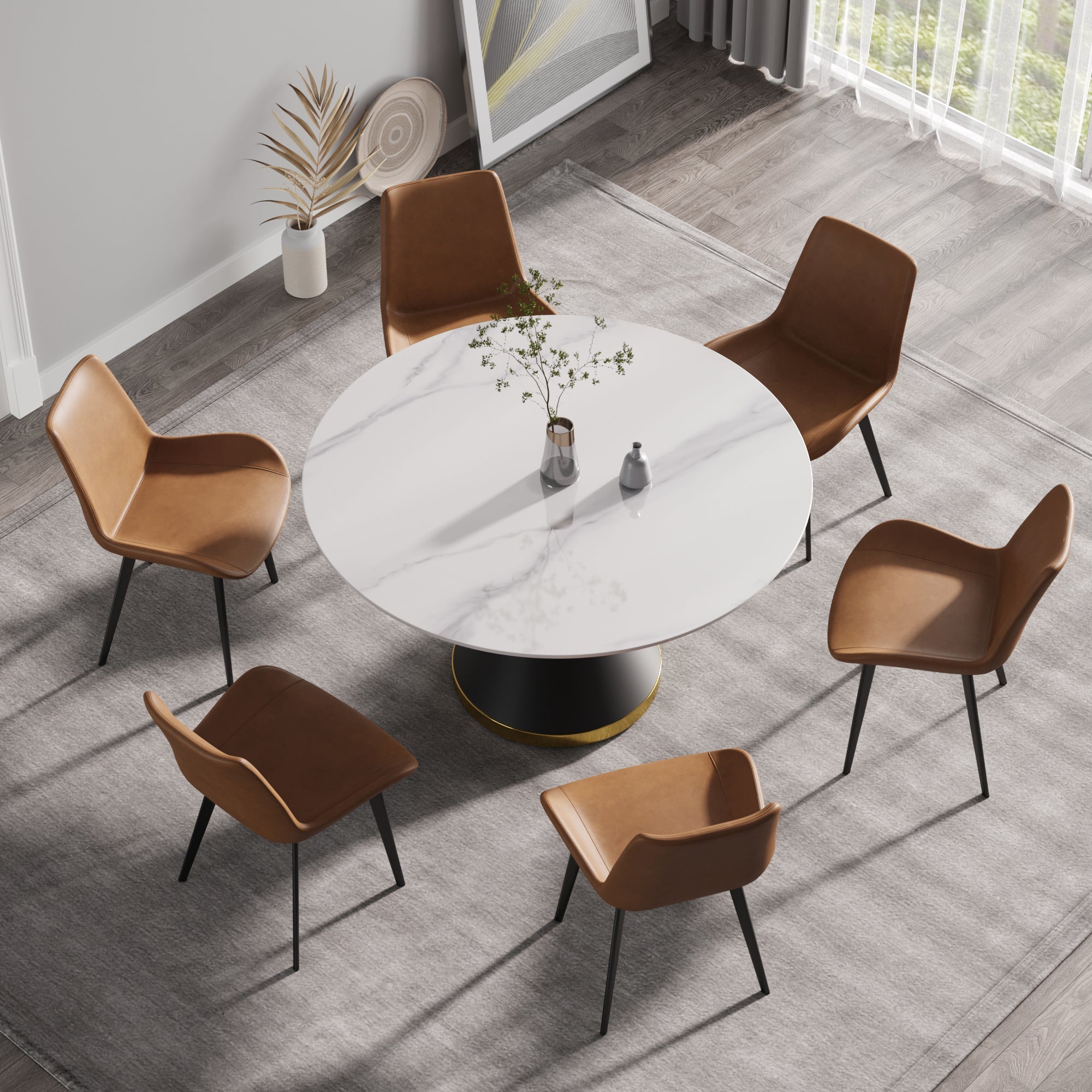 Modern Marble Stone Round Dining Table-2