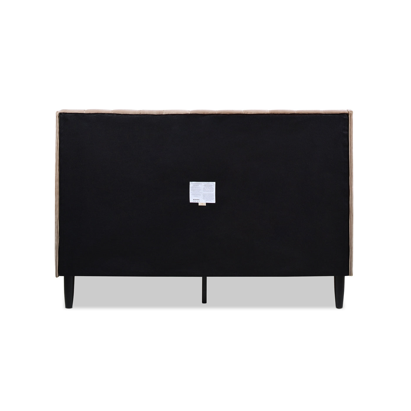 Aspen Vertical Tufted Modern Headboard Platform Bed Set, Queen, Mink Beige Performance Velvet
