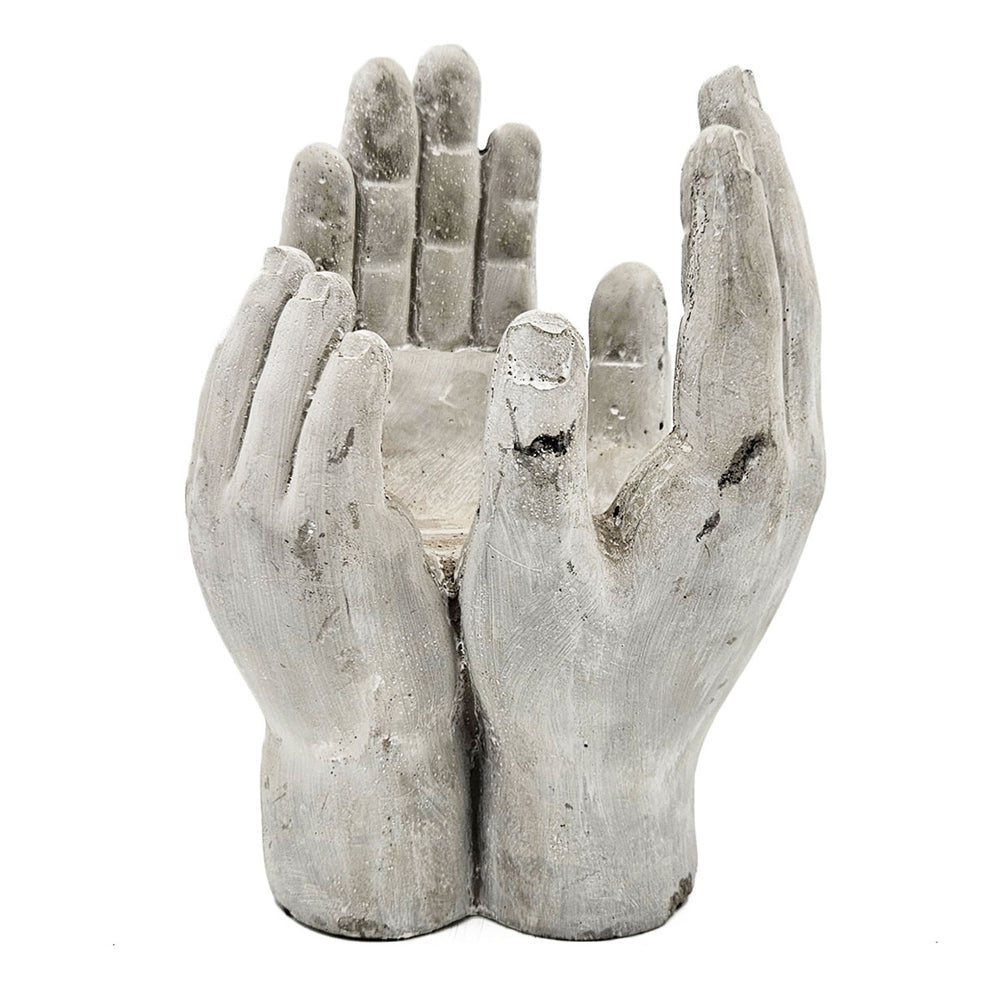 Set of 2 Accepting Hands Accent Cement Hand Decor
