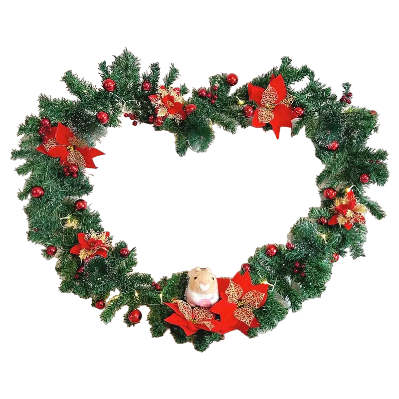 Enchanted Glow: Battery-Powered Artificial Christmas Garland Lights-1