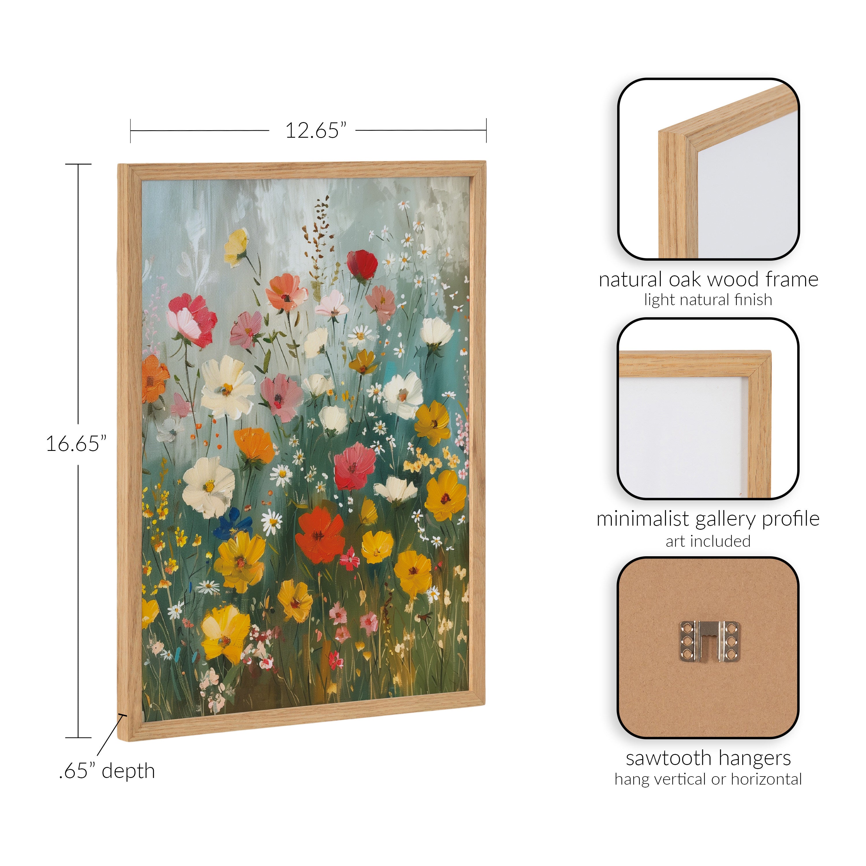 Gallery Boho Wildflower Garden Print by The Creative Bunch Studio