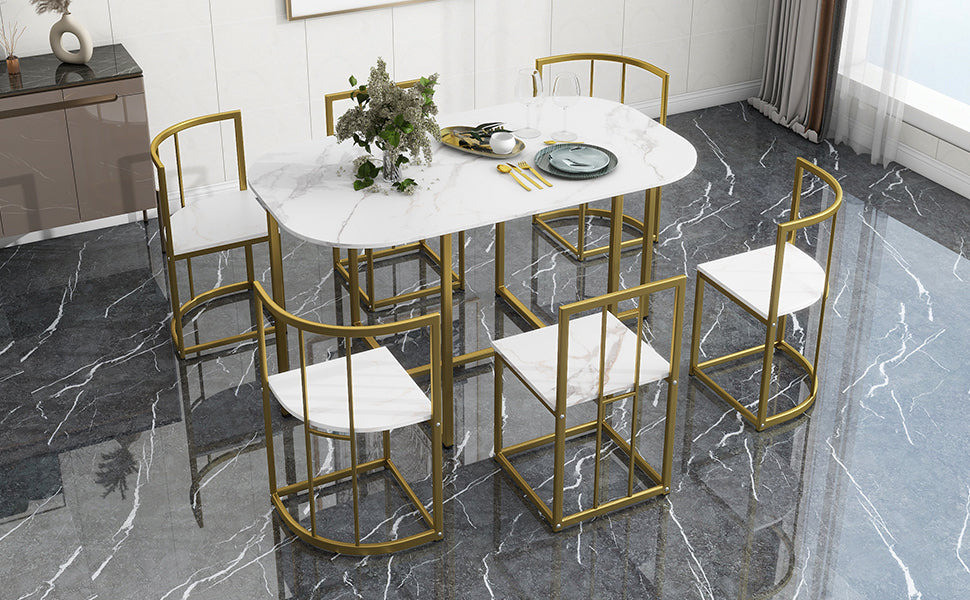 Modern 7-Piece Dining Table Set