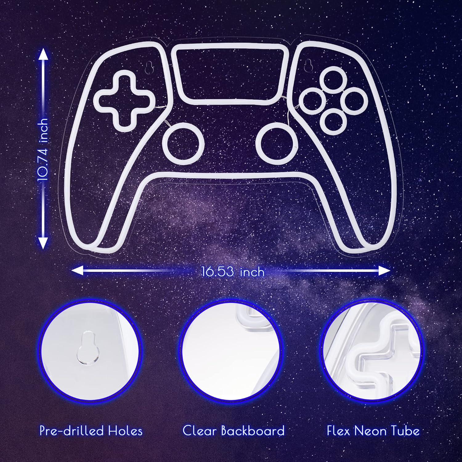 Gamer Neon Sign, Gifts for Teen Boys-2