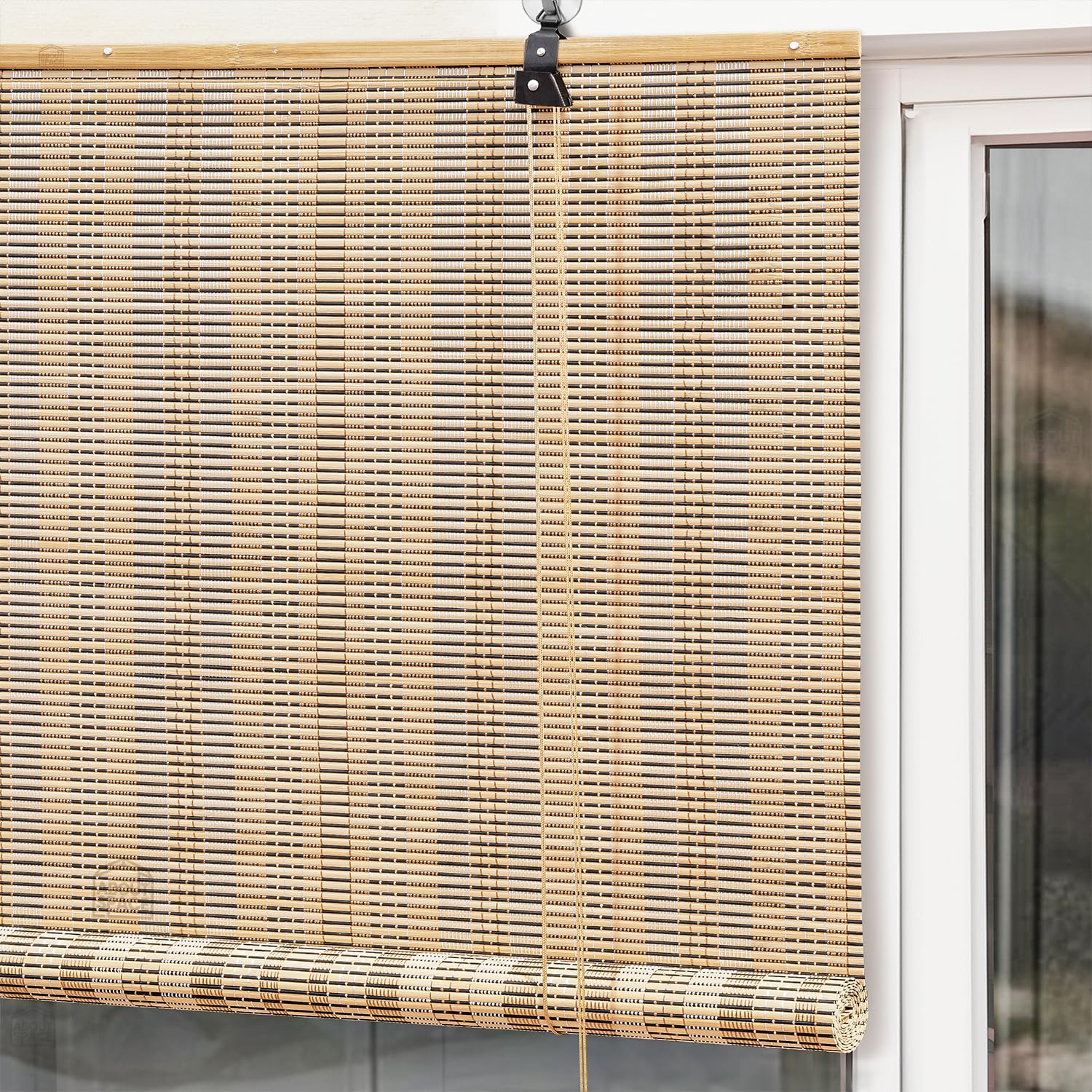 Light Filtering Sheer Natural Woven Bamboo Roller Blinds | Made to Measure Standard & Custom Sizes-0