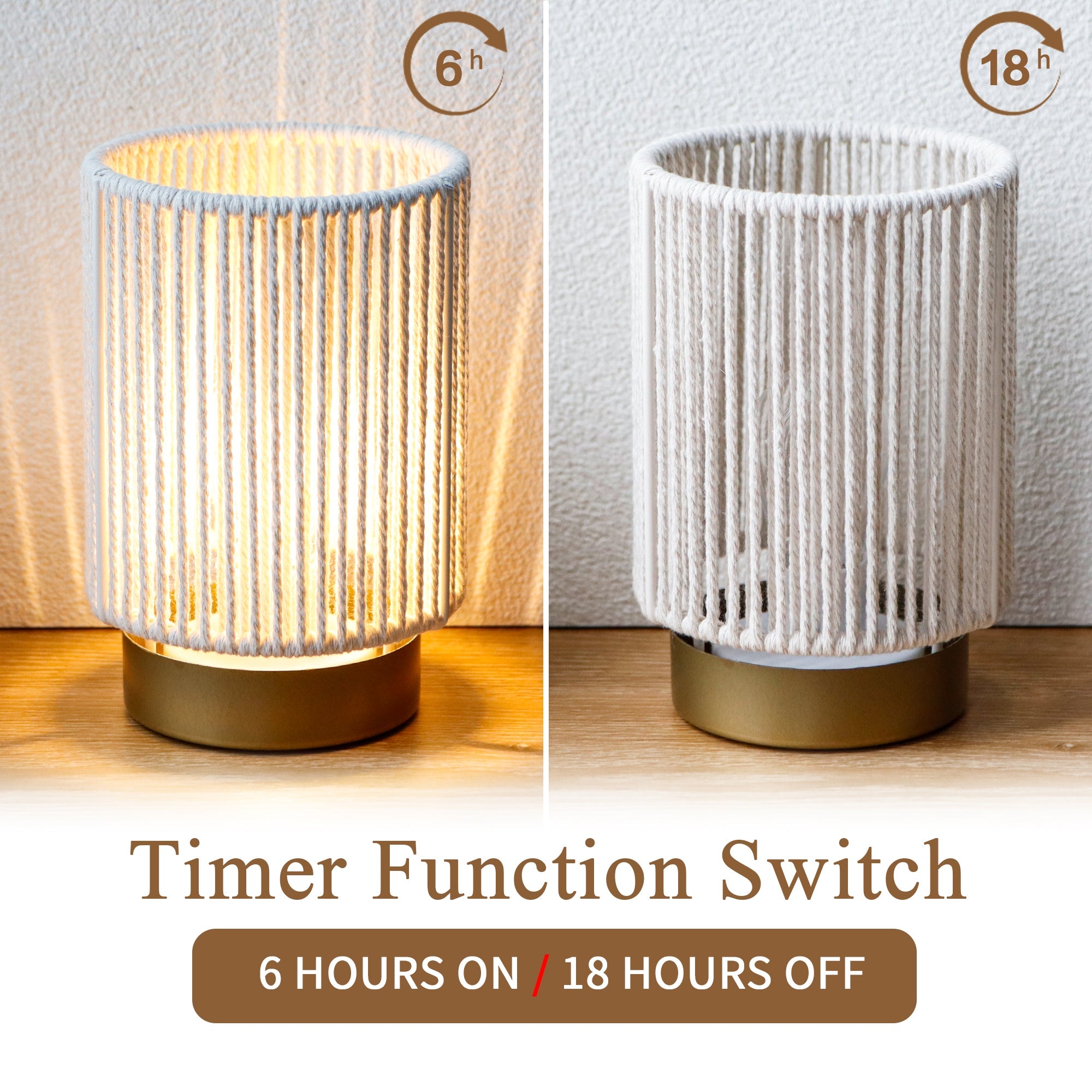 6.5" Tall Battery Operated Lamp with 6 Hours Timer-4