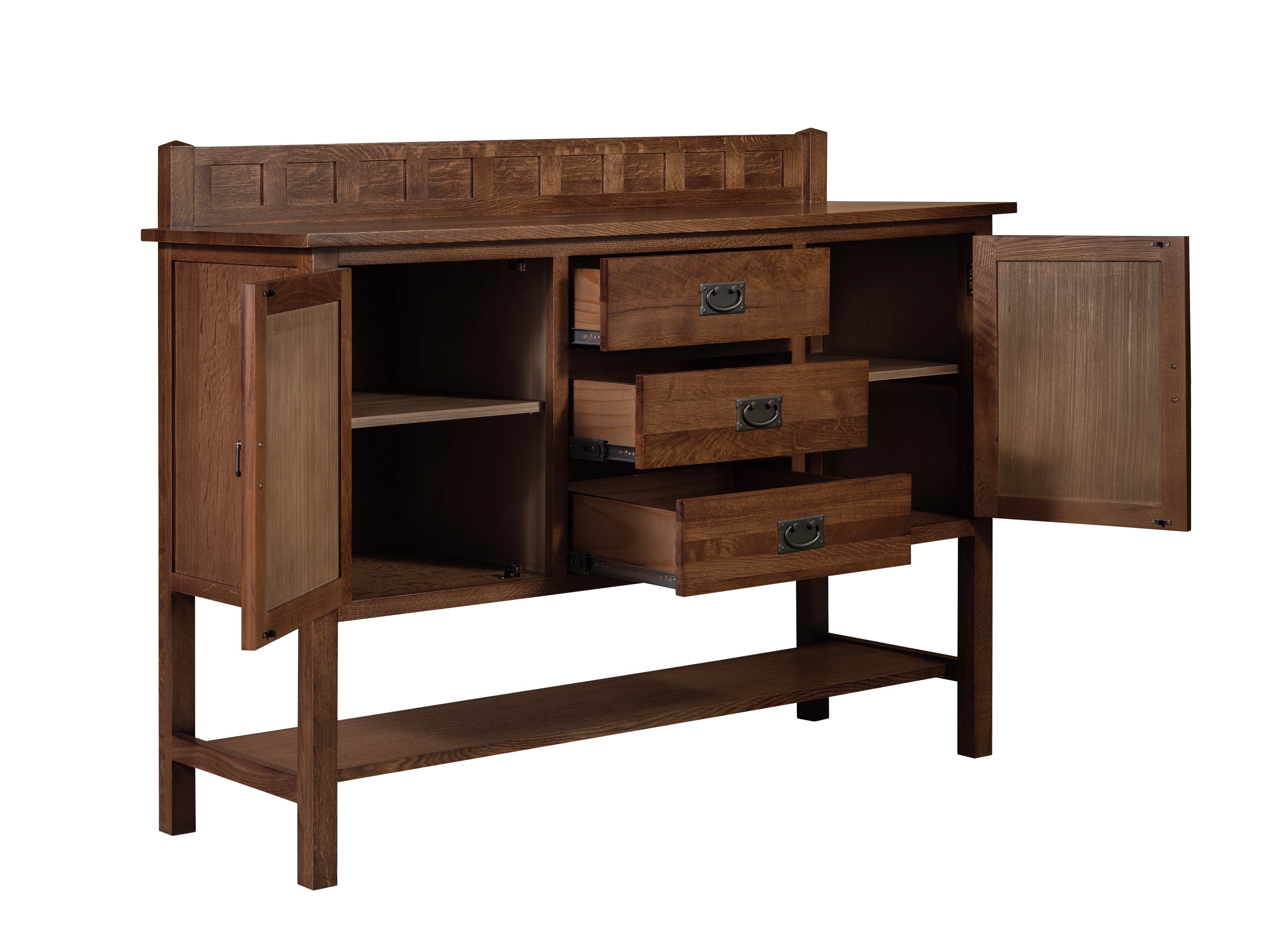 Mission Turner Sideboard with 3 Drawers and 2 Doors - Walnut (AW) - 58"