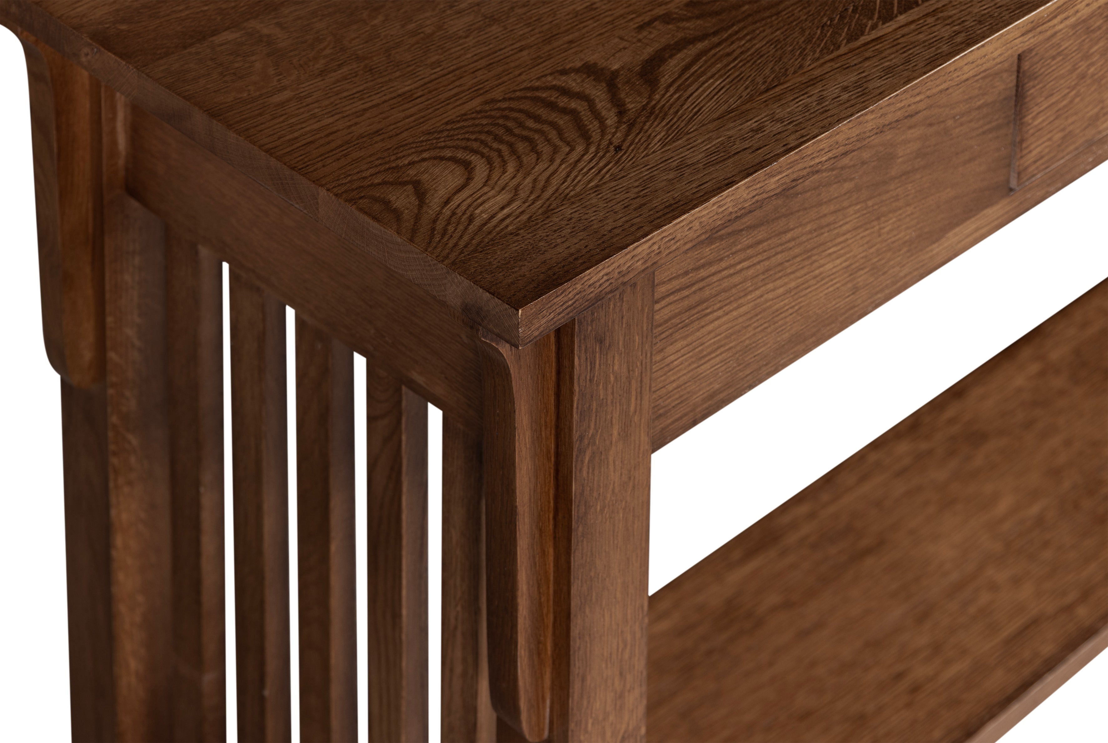 Mission 1 Drawer Crofter Style Console Table - Walnut Stain