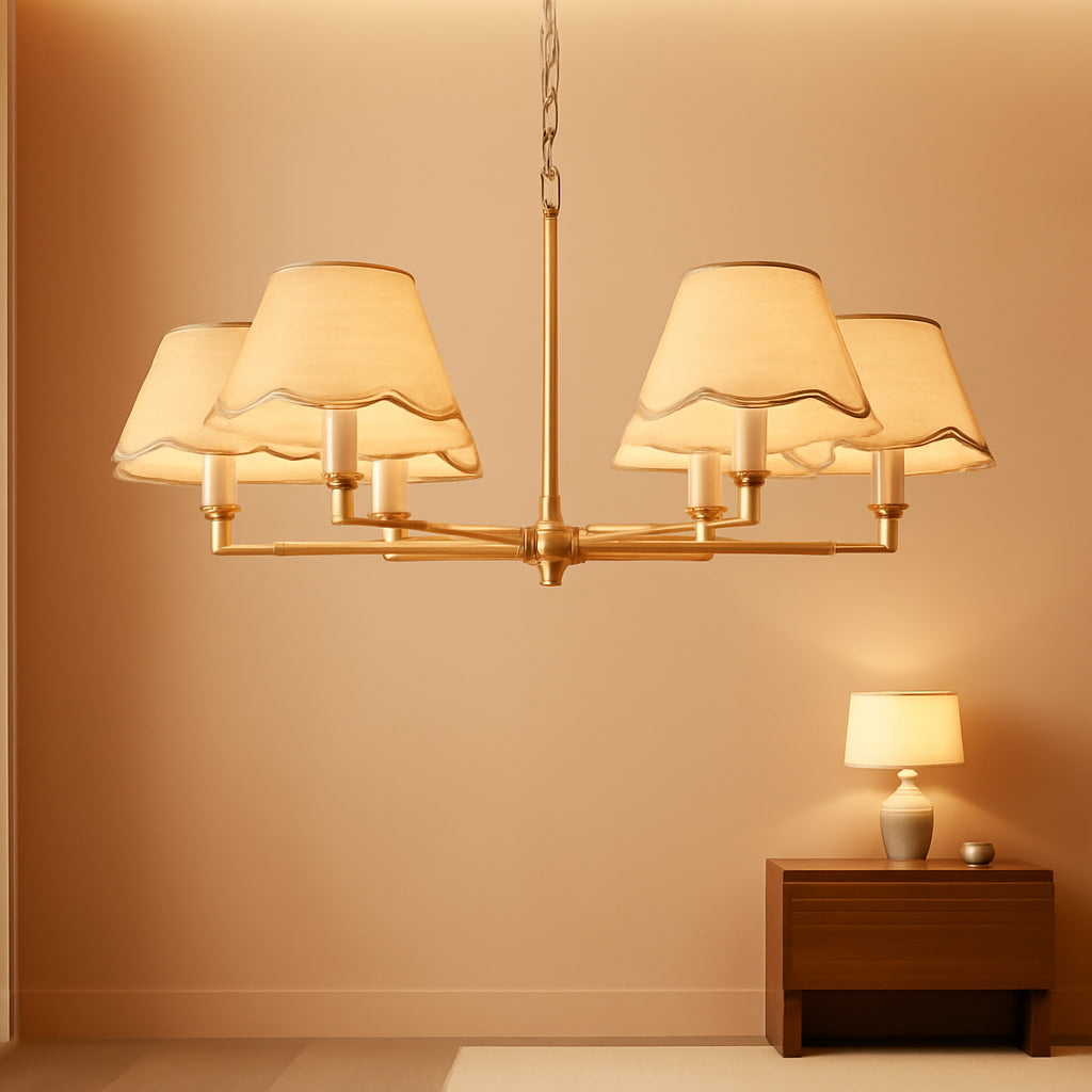 Six Light Handwoven Rattan Chandelier 39 Inch Adjustable-0