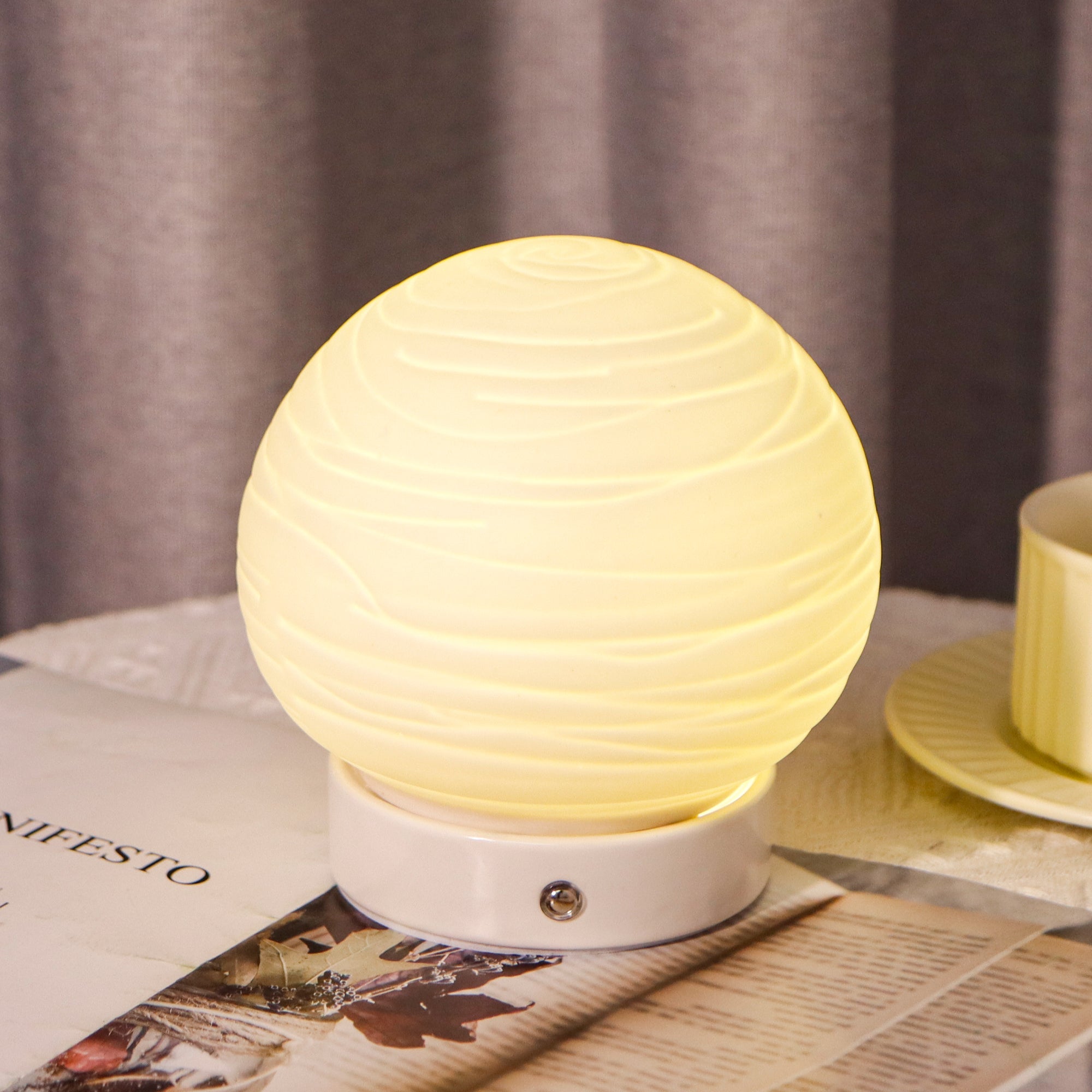 JHY DESIGN 1800mAh Ceramic Ball Rechargeable Lamp (Planet)-2
