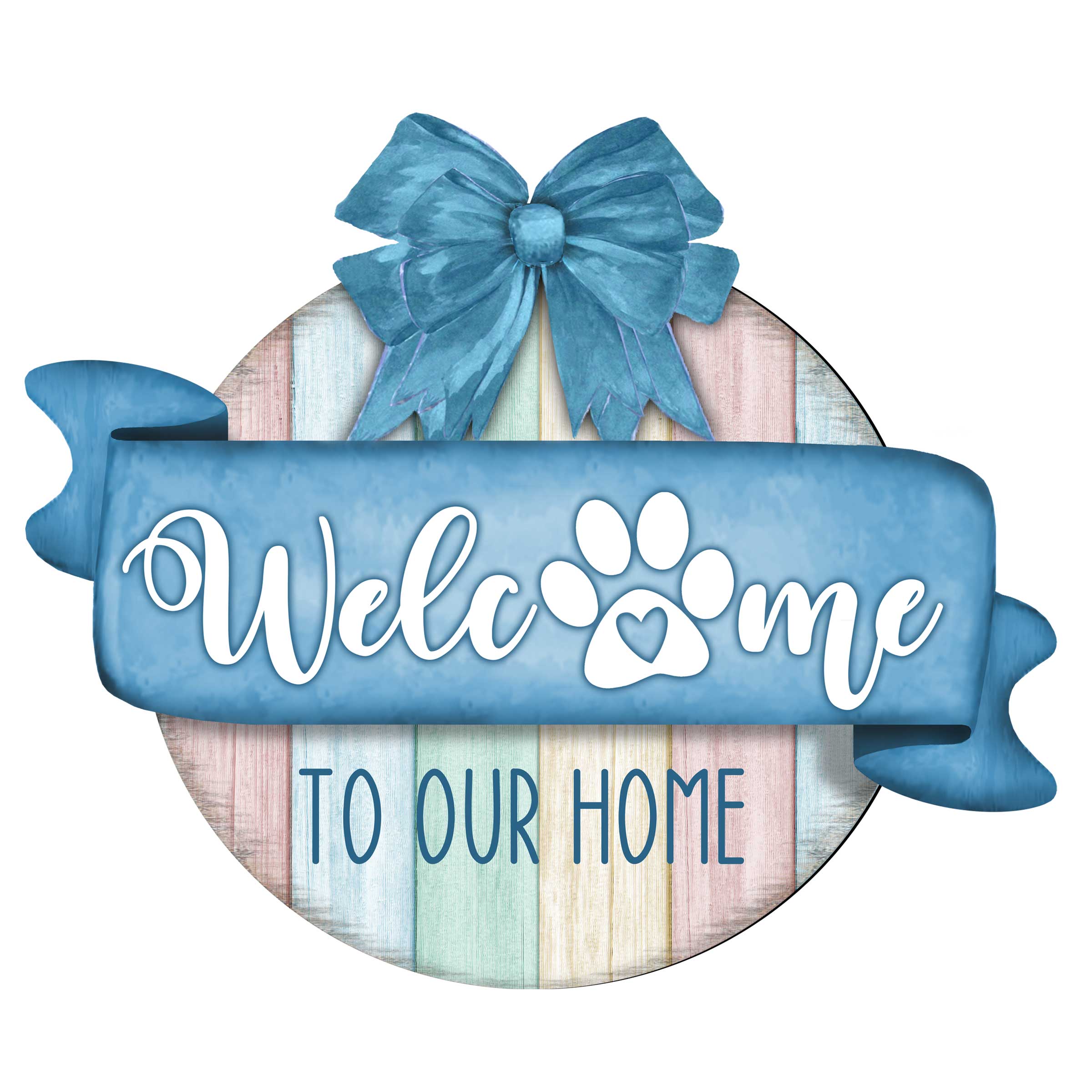 Front door welcome sign | Dog lover porch wreath | Main entrance Welcome sign| Wooden front porch decor - 933102H-4